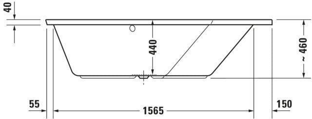 DURAVIT Paiova 5 Eckbadewanne 1770x1300 mm Einbau rechts, weiß, 2 Rückenschrägen, 205 l