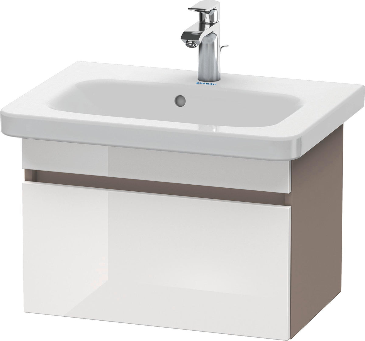 DURAVIT DuraStyle Waschtischunterbau wandhängend 580 mm betongrau matt mit Soft-Close-Auszug
