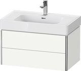DURAVIT XSquare Waschtischunterbau 784 mm Taupe mit 2 Schubkästen und Tip-on Technik