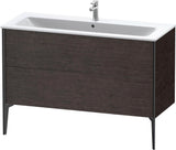 DURAVIT XViu Waschtischunterbau bodenstehend 1210 mm, 2 Auszüge, champagner matt/weiß matt