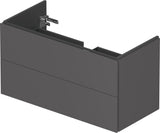 Duravit L-Cube Waschtischunterbau 1020 mm taupe matt – wandhängend, 2 Schubkästen, Tip-On