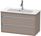 Duravit Ketho Waschtischunterbau 800 mm betongrau matt mit 2 Schubkästen und Soft-Close