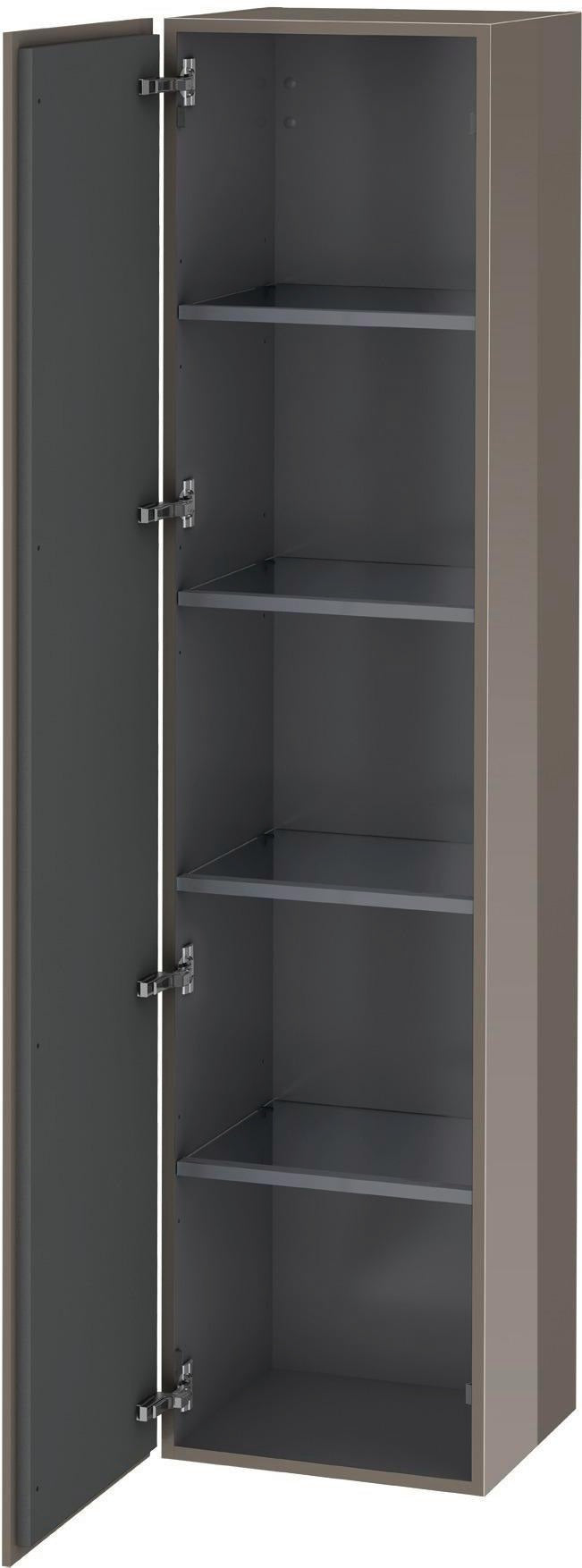 Duravit L-Cube Hochschrank 1760 mm, 1 Tür links, flannel grey hochglanz, wandhängend