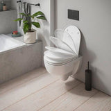 DURAVIT D-Code Wand-WC 540 mm spülrandlos weiß – Rimless Tiefspüler mit vormontierten Scharnieren