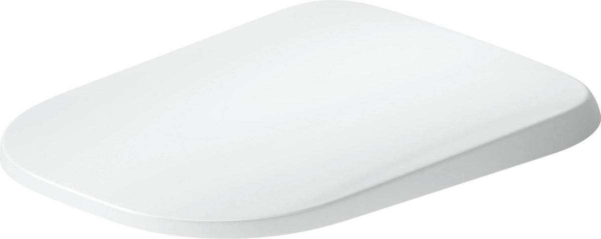 DURAVIT Univavo WC-Sitz eckig tief 448mm mit Absenkautomatik, abnehmbar, Edelstahl-Scharniere, Weiß