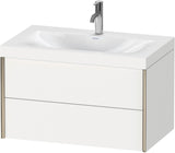 DURAVIT XViu c-bonded Waschtischset 800 mm wandhängend mit 2 Schubkästen und Tip-on-Technik
