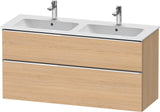Duravit D-Neo Waschtischunterbau 1280 mm betongrau matt – wandhängend, 1 Auszug, Bronze Griff