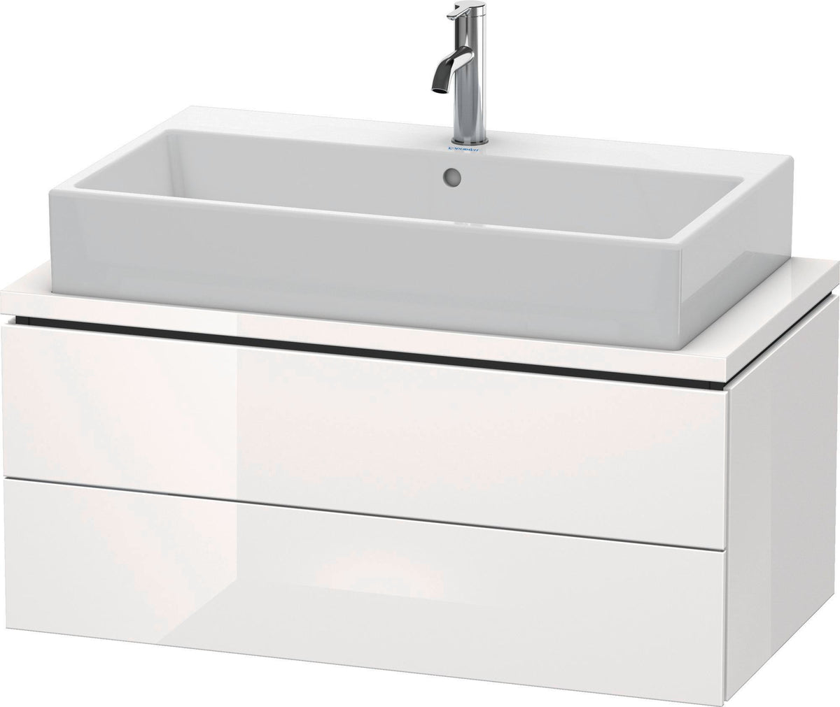 DURAVIT L-Cube Konsolenwaschtischunterbau 920 mm Amerikanisch Nussbaum, 2 Schubkästen, wandhängend