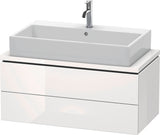 DURAVIT L-Cube Konsolenwaschtischunterbau 920 mm Amerikanisch Nussbaum, 2 Schubkästen, wandhängend