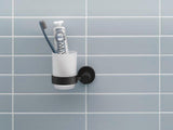 DURAVIT D-Code Glashalter mit Glas links in Chrom – Wandmontage, verchromt, inkl. Befestigungsmaterial