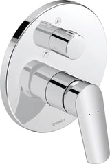 Duravit No.1 Einhebel-Wannenmischer Unterputz mit Keramikmischsystem und Umstellventil in Chrom