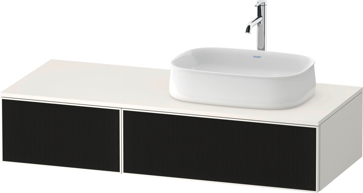 DURAVIT Zencha Konsolenwaschtischunterbau 1300 mm Eiche Anthrazit mit 2 Auszügen