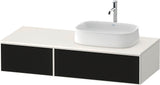 DURAVIT Zencha Konsolenwaschtischunterbau 1300 mm Eiche Anthrazit mit 2 Auszügen