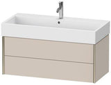 Duravit Waschtischunterbau XVIU 984x397x454 mm – 2 Schubkästen, Siphonausschnitt, Strukturmatte
