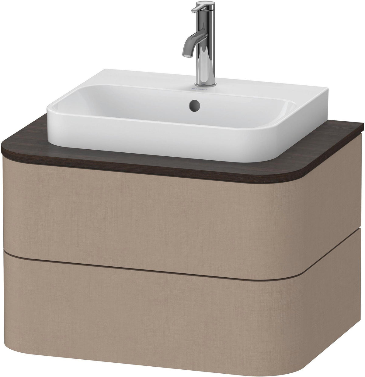 DURAVIT Happy D.2 Konsolenwaschtischunterbau wandhängend 650 mm, 2 Schubkästen, weiß Hochglanz