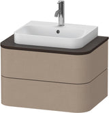 DURAVIT Happy D.2 Konsolenwaschtischunterbau wandhängend 650 mm, 2 Schubkästen, weiß Hochglanz