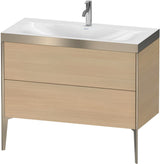 DURAVIT XViu c-bonded Waschtischunterbauset 1000 mm, 2 Auszüge, Champagner Matt / Mediterrane Eiche