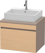 Duravit DuraStyle Konsolenwaschtischunterbau 700 mm betongrau matt mit 1 Auszug und Soft-Close