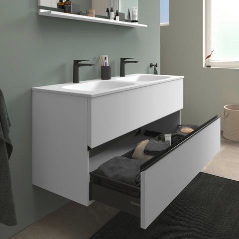 DURAVIT Sivida Spiegelablage 1200 mm in Chrom/Weiß Hochglanz – Ablage mit Befestigungsmaterial
