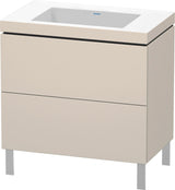 DURAVIT L-Cube c-bonded Waschtischset 800 mm mit 2 Auszügen, Tip-on und Siphon