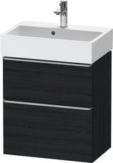 DURAVIT D-Neo Waschtischunterbau wandhängend Eiche Schwarz 584 mm mit Auszug und Schubkasten