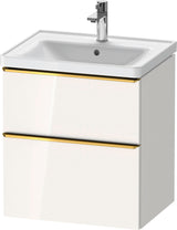 Duravit D-Neo Waschtischunterbau 584 mm betongrau matt mit Auszug und Schubkasten