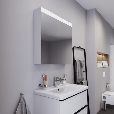 DURAVIT Spiegelschrank BETTER mit LED-Beleuchtung, 760 mm, Anschlag links, Front- und Innenspiegel