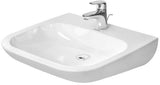 Duravit D-Code Vital MED Waschtisch 600x550mm ohne Überlauf, mit Hahnlochbank, weiß hochglanz