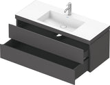 DURAVIT L-Cube Waschtischset mit Vero Air 1200 mm, graphit matt, wandhängend, 2 Schubkästen