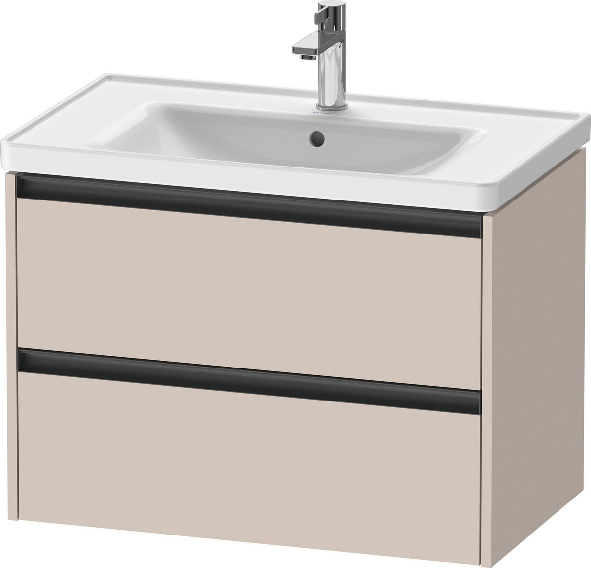 Duravit Ketho.2 Waschtischunterbau 784 mm betongrau matt mit 2 Schubkästen und Soft-Close