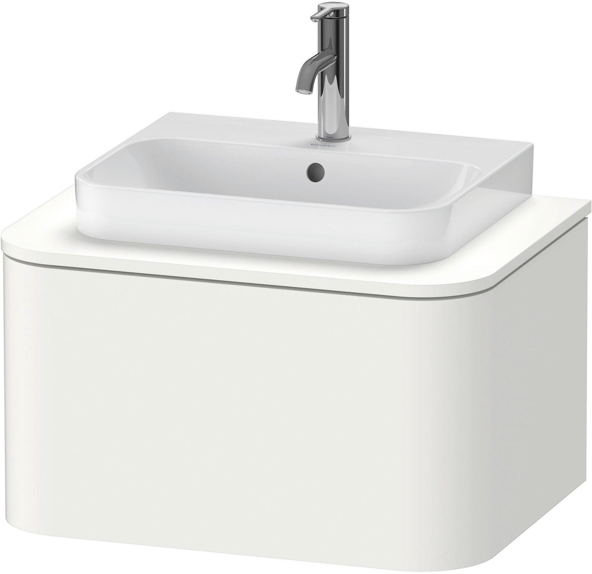 DURAVIT Happy D.2 Konsolenwaschtischunterbau wandhängend 650 mm weiß hochglanz mit 1 Auszug
