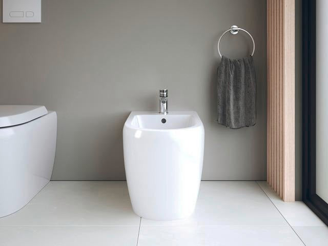 DURAVIT Wave Einhebel-Bidetmischer Chrom mit Keramikmischsystem und 128 mm Auslauf