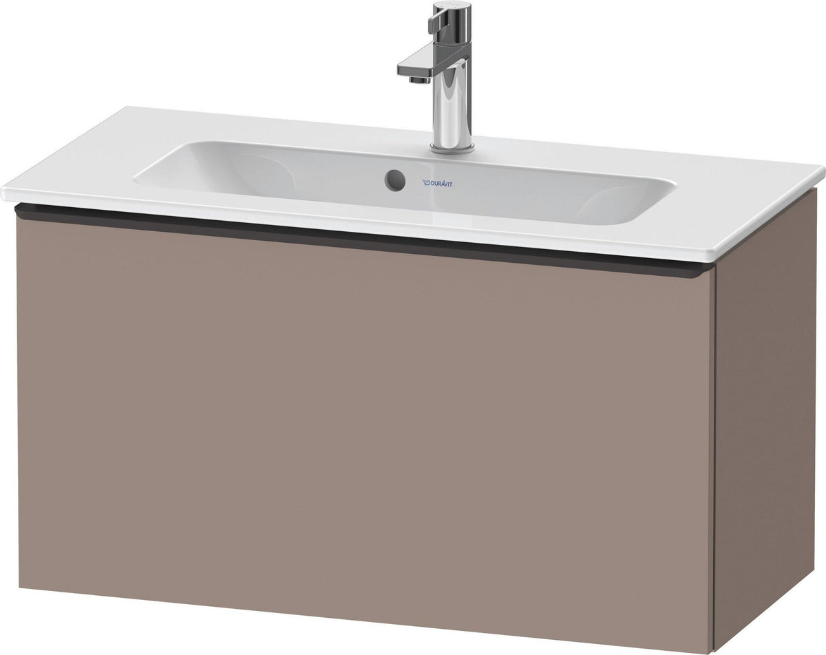 DURAVIT D-Neo Waschtischunterbau 810 mm Eiche Terra Matt mit 1 Auszug & Bronze Griff