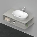 betongrau matt / 1000 mm / Waschtischkonsole