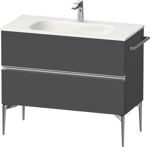 DURAVIT Sivida Waschtischunterbau 1010 mm Nussbaum mit 2 Schubkästen und Soft-Close