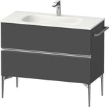 DURAVIT Sivida Waschtischunterbau 1010 mm Nussbaum mit 2 Schubkästen und Soft-Close