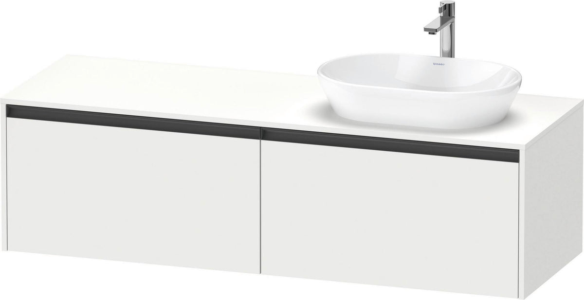 DURAVIT Ketho.2 Waschtischunterbau 1600 mm betongrau matt mit 2 Auszügen