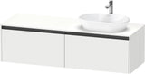 DURAVIT Ketho.2 Waschtischunterbau 1600 mm betongrau matt mit 2 Auszügen