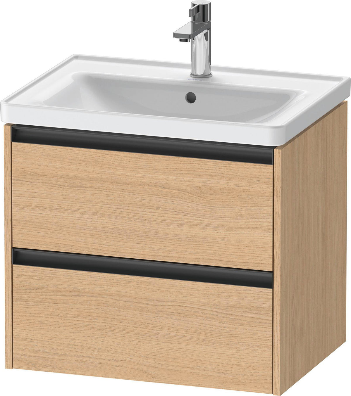 DURAVIT Ketho.2 Waschtischunterbau 634 mm betongrau matt mit 2 Schubkästen und Soft-Close
