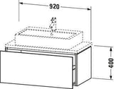 DURAVIT L-Cube Konsolenwaschtischunterbau 920 mm betongrau matt mit 1 Auszug und Tip-on-Technik