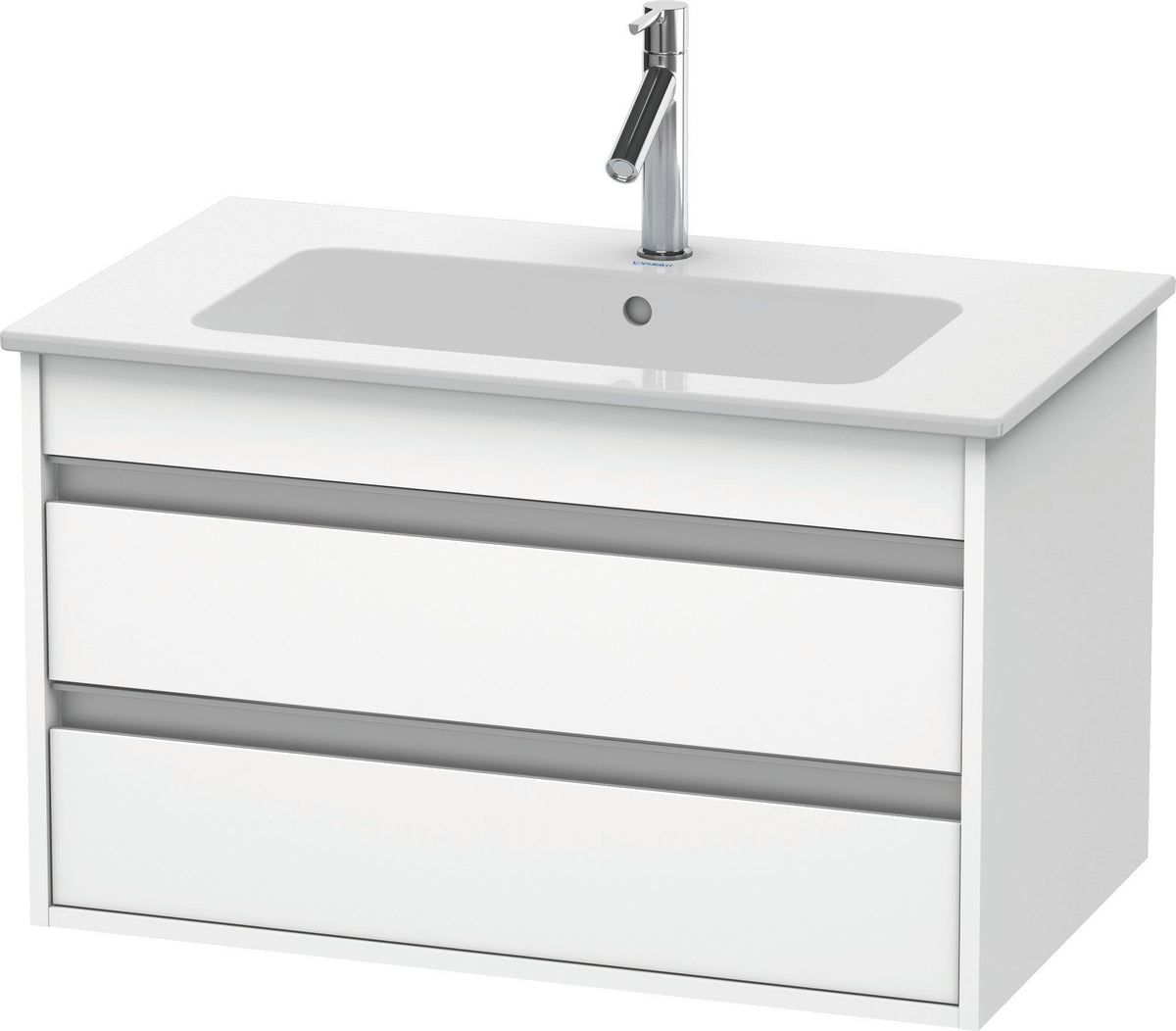 Duravit Ketho Waschtischunterbau 800 mm, 2 Schubkästen, Weiß Matt, wandhängend