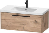 DURAVIT D-Code 2.0 Waschtischunterbau wandhängend 984 mm Weiß Hochglanz mit Auszug und Soft-Close