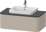 DURAVIT Happy D.2 Konsolenwaschtischunterbau 1000 mm Taupe Supermatt mit Tip-On Technik