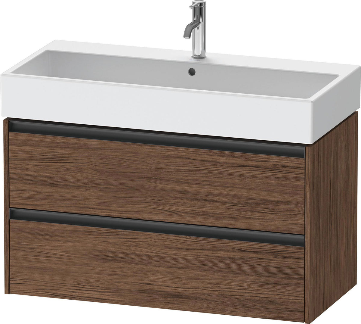 DURAVIT Ketho.2 Waschtischunterbau wandhängend betongrau matt 984 mm mit 2 Schubkästen