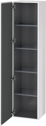Duravit Hochschrank L-Cube 363x400x1760mm, 1 Tür rechts, Eiche Schwarz – Wandhängend mit Soft-Close