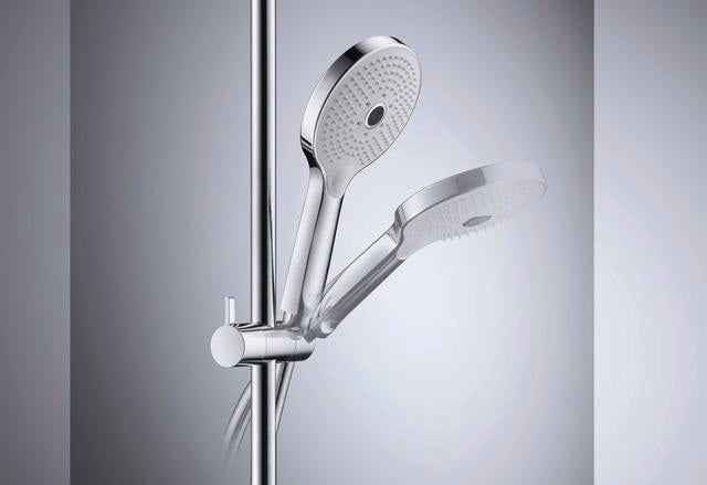 DURAVIT Duschsystem C.1 mit Brausethermostat, Schwarz Matt, Kopf- und Handbrause