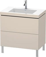 DURAVIT L-Cube c-bonded Waschtischset 800 mm mit 2 Auszügen, Tip-On & Soft-Close
