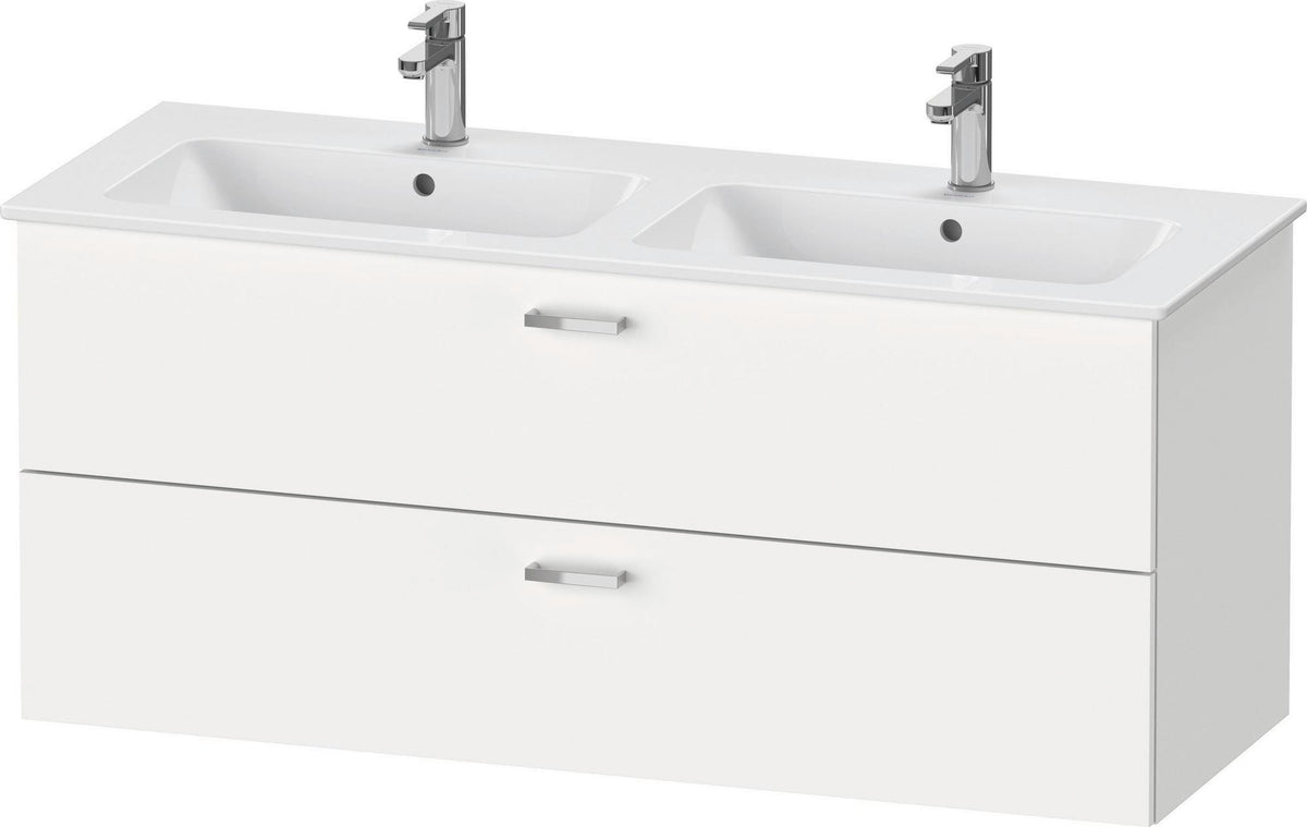 Duravit XBase Waschtischunterbau 1275 mm wandhängend mit 2 Schubkästen, Weiß Matt