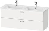 Duravit XBase Waschtischunterbau 1275 mm wandhängend mit 2 Schubkästen, Weiß Matt