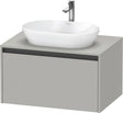 DURAVIT Ketho.2 Konsolen-Waschtischunterbau 800 mm betongrau matt mit 1 Auszug